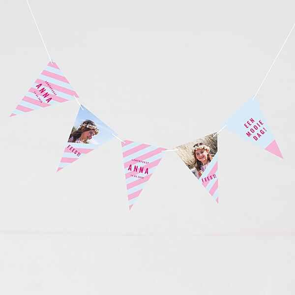 Ava Kleurrijke Vlaggenlijn Met Foto's En Streepjes