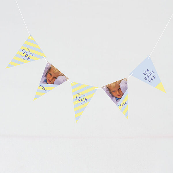 ava Kleurrijke vlaggenlijn met foto's en streepjes