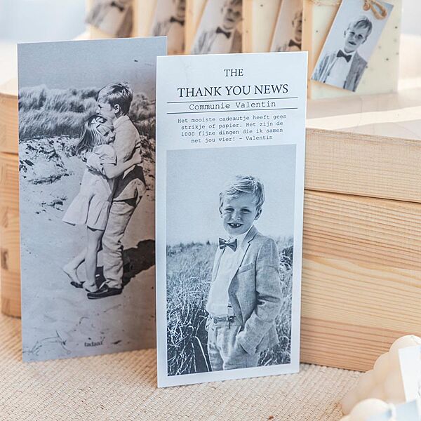 Ava Krant Bedankkaartje Met Foto