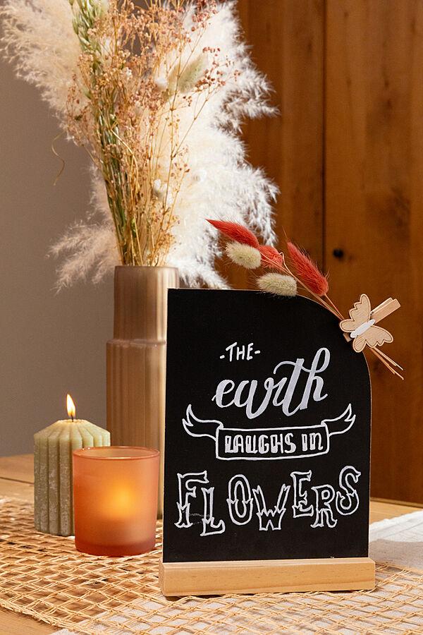 Ava Krijtbord Op Houten Voet Naturel 15x21x3cm