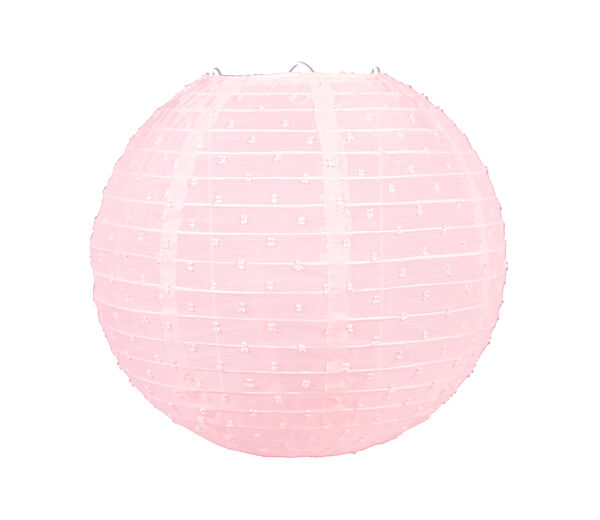 ava Lampion Pastelroze Nylon Met Bloemen Ø 25cm