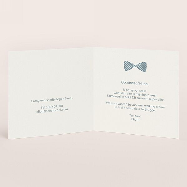 Ava Lentefeest Uitnodiging Met Kostuum