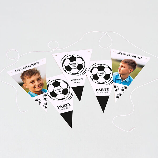 Ava Leuke Voetbal Vlaggenlijn Met Naam En Foto