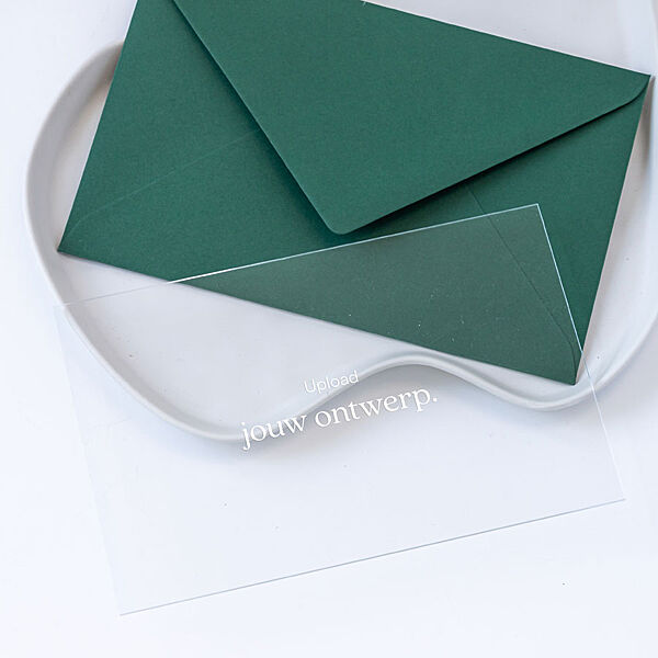 ava Liggende plexi kaart A5 met eigen ontwerp