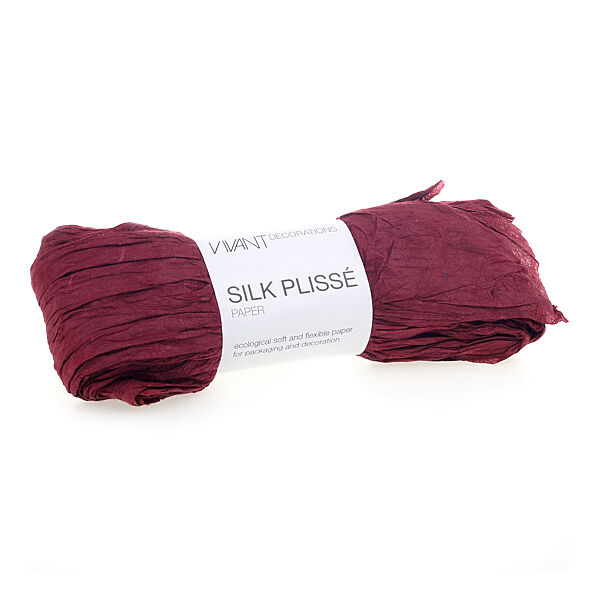 ava Lint Bordeaux 15cm x 5m Silk Plissé