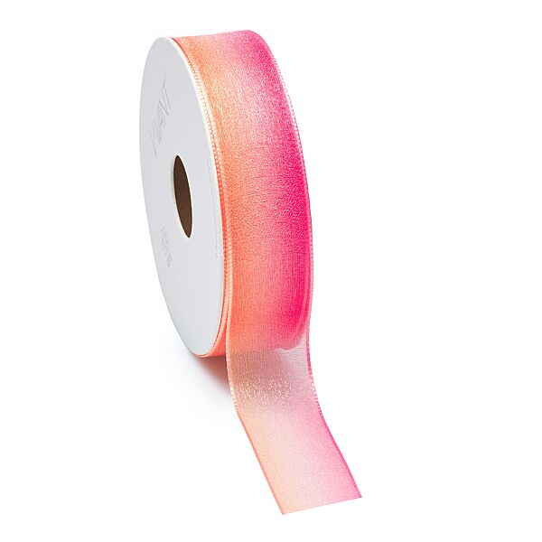 ava Lint Ombré Oranje/Roze 2 5cm x 5m