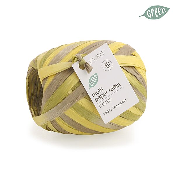 ava Lint Raffia Groen/Grijs 30m x 5mm