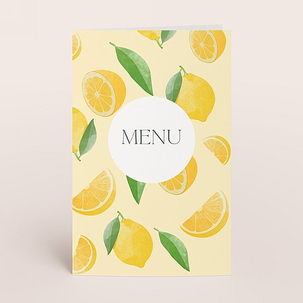 ava Menukaart met citroenen en foto