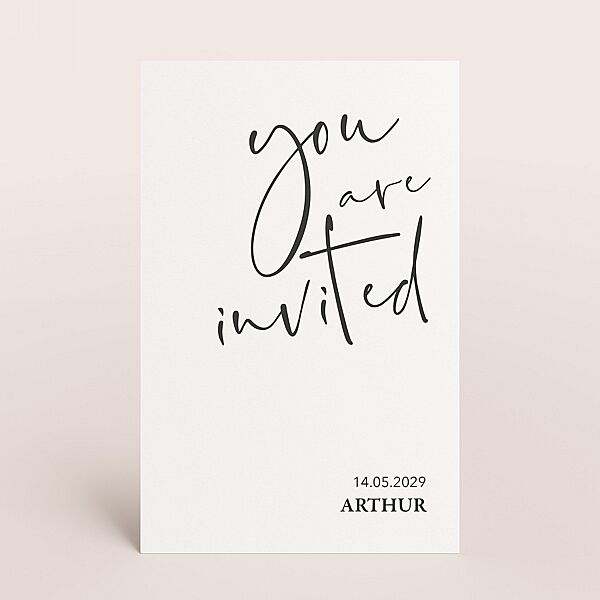 ava Minimalistische communie uitnodiging