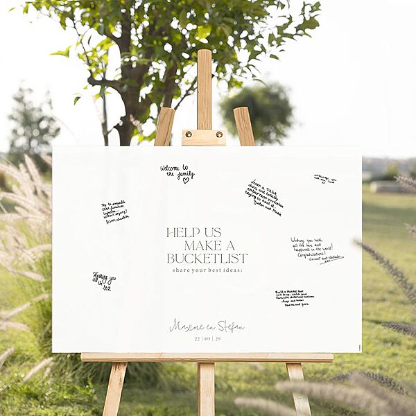 Ava Origineel Gastenboek Bord In Extra Dik Papier