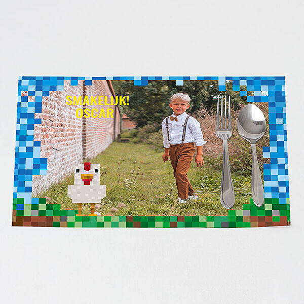 ava Placemat Minecraft met foto