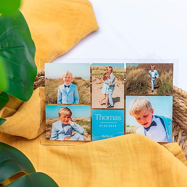 Ava Plexi Bedankkaartje Met Fotocollage