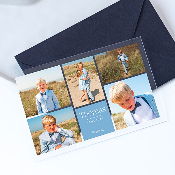 ava Plexi bedankkaartje met fotocollage