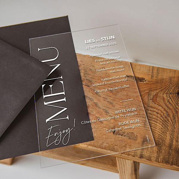 Ava Plexi Menukaart Communie Of Lentefeest