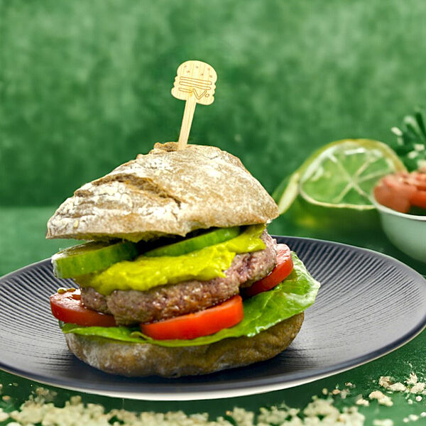 Ava Prikker Hamburger H 12cm 50 Stuks