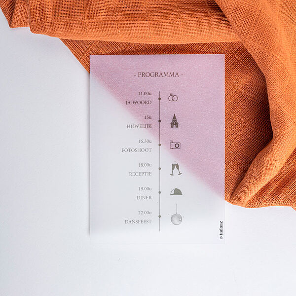 ava Programmakaartje kalk staand