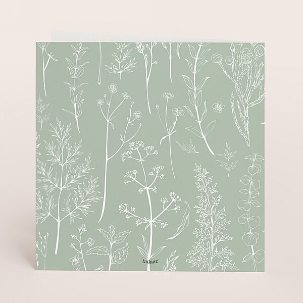 Ava Romantische Trouwkaart Met Fijne Bloemen