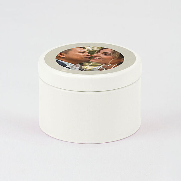 Ava Rond Stickertje Met Trouwfoto (5 9 Cm)