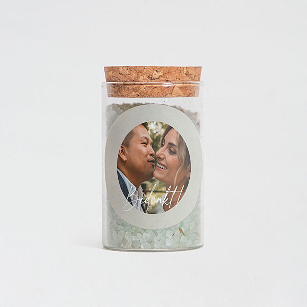 ava Rond stickertje met trouwfoto (5 9 cm)