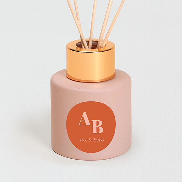 Ava Ronde Naamsticker Color Blocking (3 7cm)