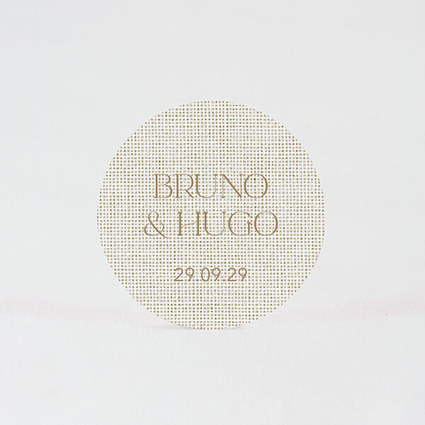 Ava Ronde Naamsticker Met Namen Trouwkoppel (4 4 Cm)