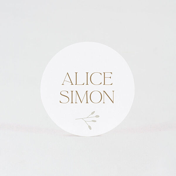 Ava Ronde Naamsticker Met Takje (4 4 Cm)