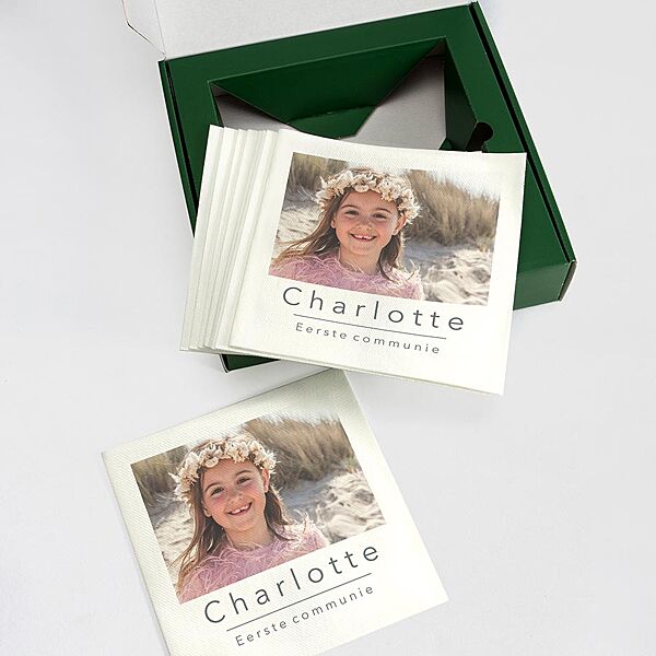 Ava Set Van 9 Bedrukte Servetten Met Foto En Naam