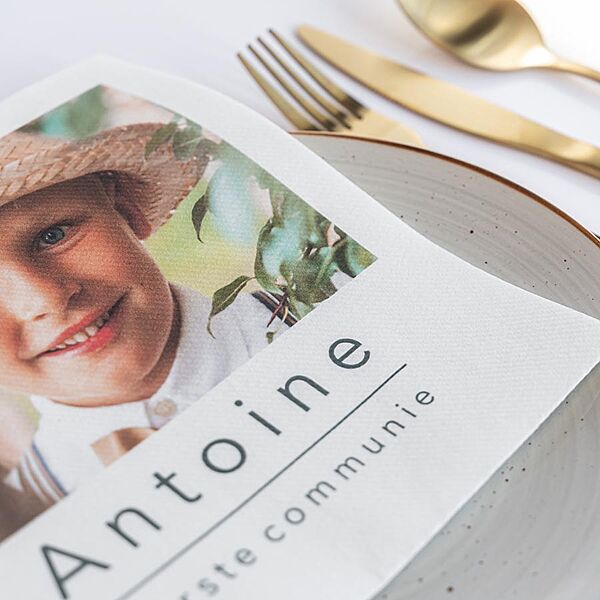 Ava Set Van 9 Bedrukte Servetten Met Foto En Naam