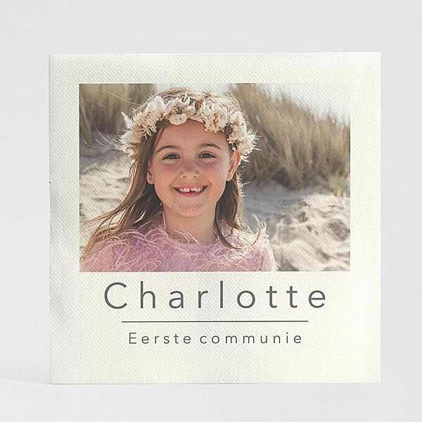 ava Set van 9 bedrukte servetten met foto en naam