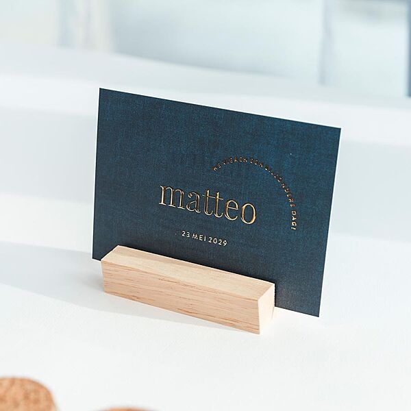 Ava Stijlvolle Communieuitnodiging Met Goudfolie