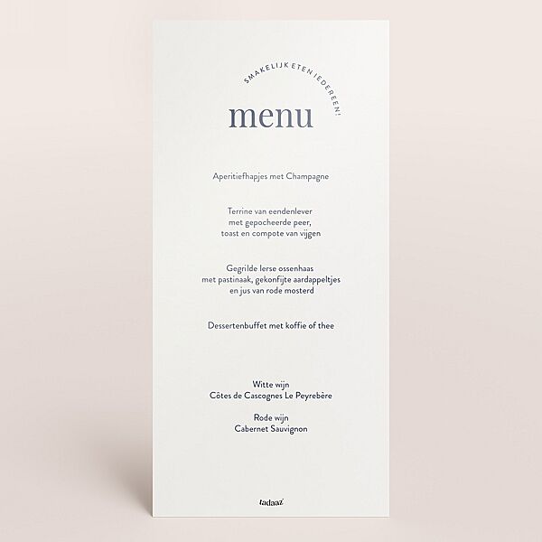 Ava Stijlvolle Menukaart In Linnenlook