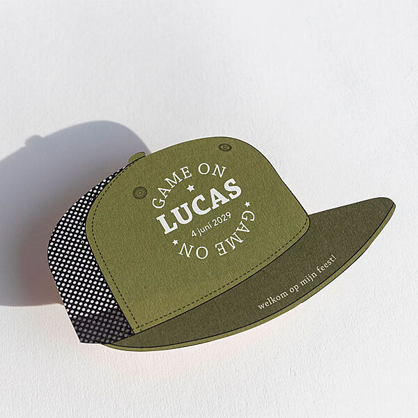 Ava Stoer Communiekaartje In De Vorm Van Een Pet