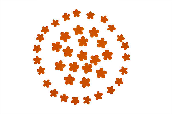 ava Tafelconfetti Bloemen Oranje Ø 1 8-2 3cm 15g