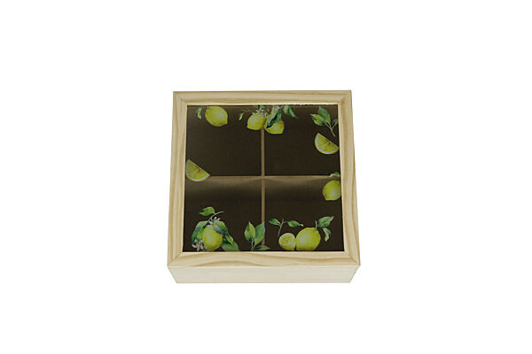 Ava Theedoos Hout Lemon 20x20x10cm