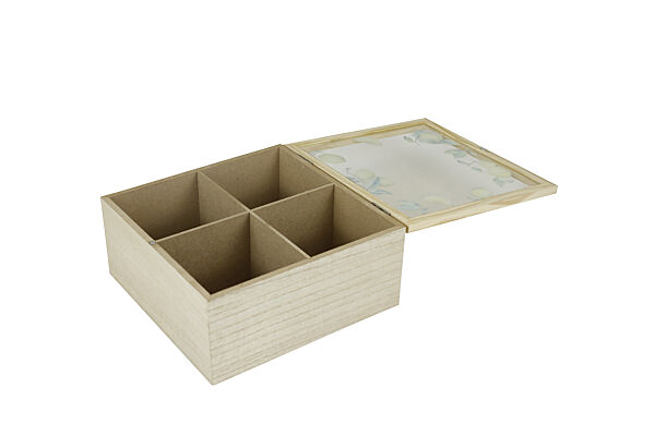 Ava Theedoos Hout Lemon 20x20x10cm