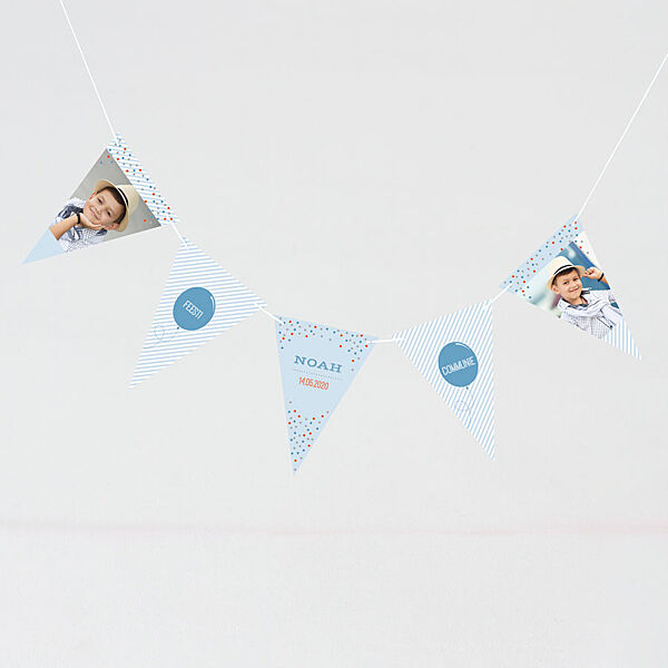 ava Trendy blauwe vlaggenlijn met eigen foto