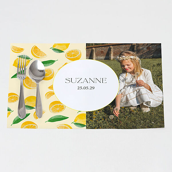 ava Trendy placemats met citroenen en foto's