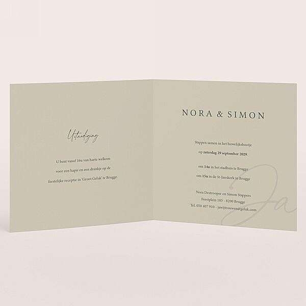 Ava Trouwkaart Ja Met Fotocollage