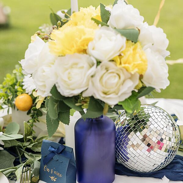 Ava Vaas Glas Jules Koningsblauw H 16cm Ø 8 3cm