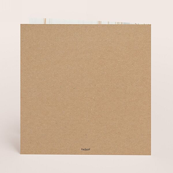 Ava Vierkante Eco Trouwkaart Met Witte Bloemen