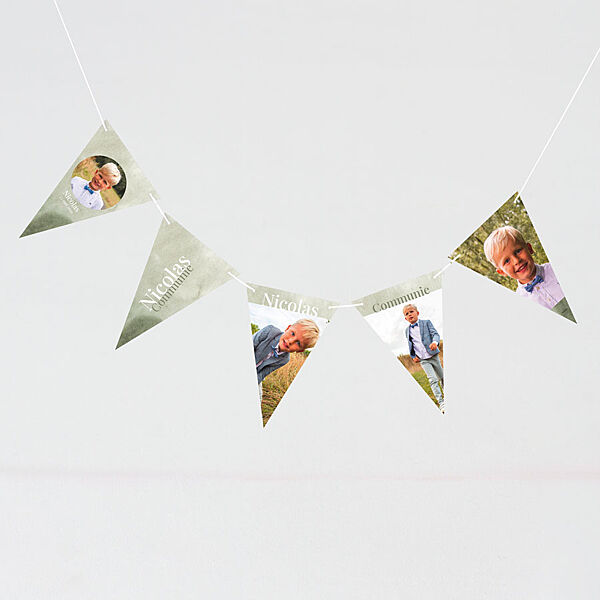 ava Vlaggenlijn groen aquarel met foto's en tekst