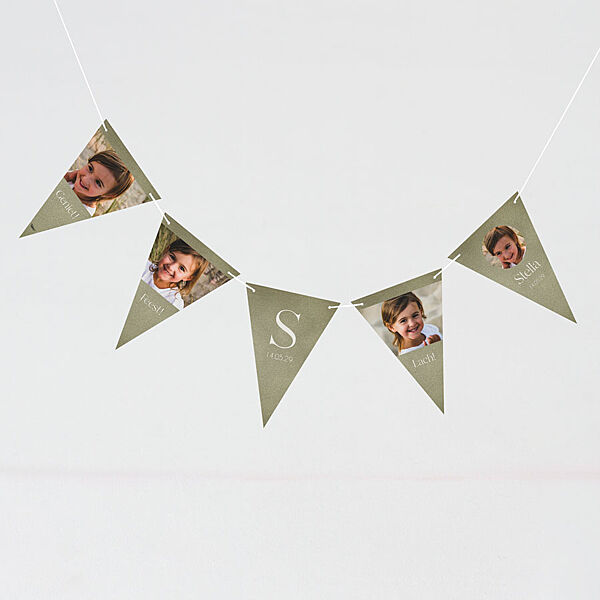 ava Vlaggenlijn groene velvetlook met foto's