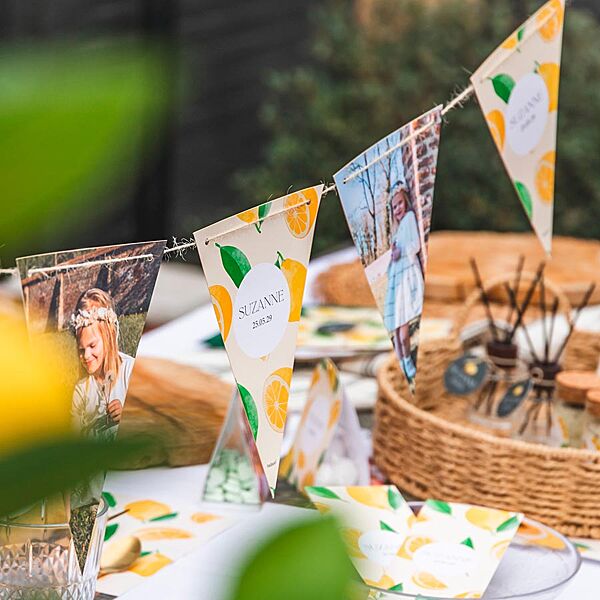 Ava Vlaggenlijn Met Citroenen En Foto's