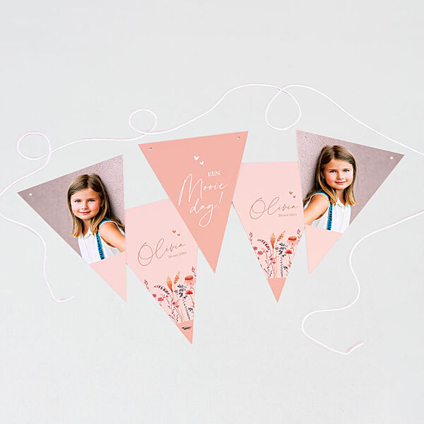 Ava Vlaggenlijn Met Foto En Droogbloemtekening