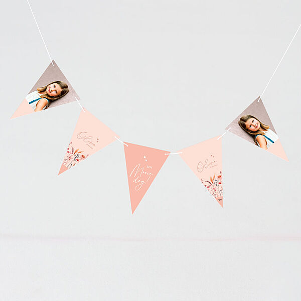 ava Vlaggenlijn met foto en droogbloemtekening