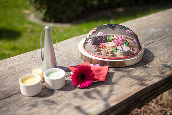 Ava Vliegenkap Pink Flower Ø 35cm