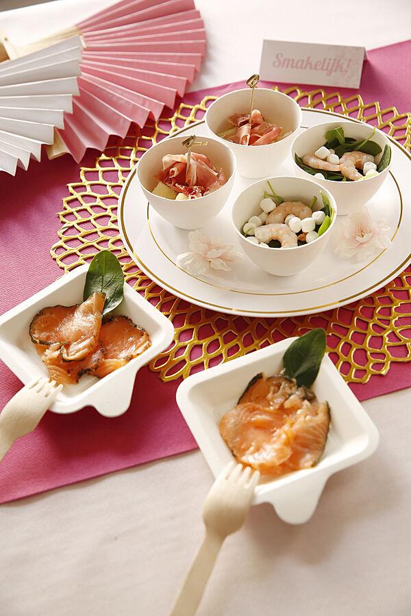 Ava Waaier Roze Papier Ø 23cm