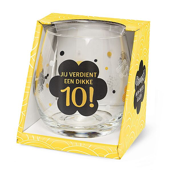 ava Water-/Wijnglas "Jij Verdient Een Dikke 10 "
