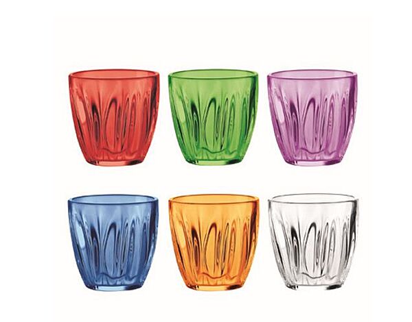 ava Waterglas Herbruikbaar 350ml SAN 6 Stuks