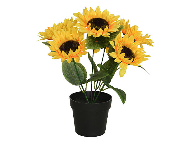 ava Zonnebloem In Pot Geel 25x25x28cm